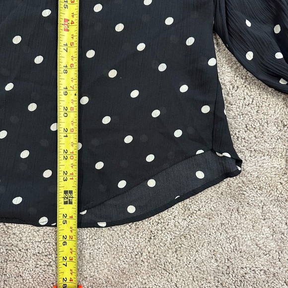 EUC loft blouse black and white polka dots - Picture 6 of 8